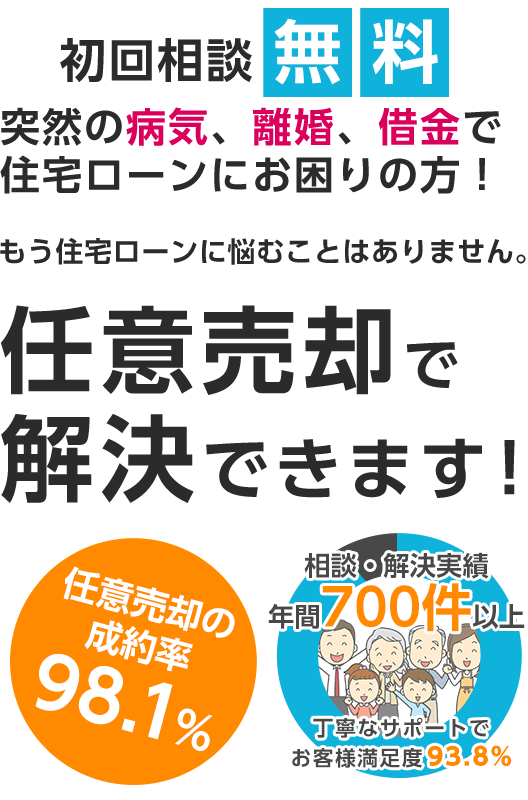 任意売却で解決できます！